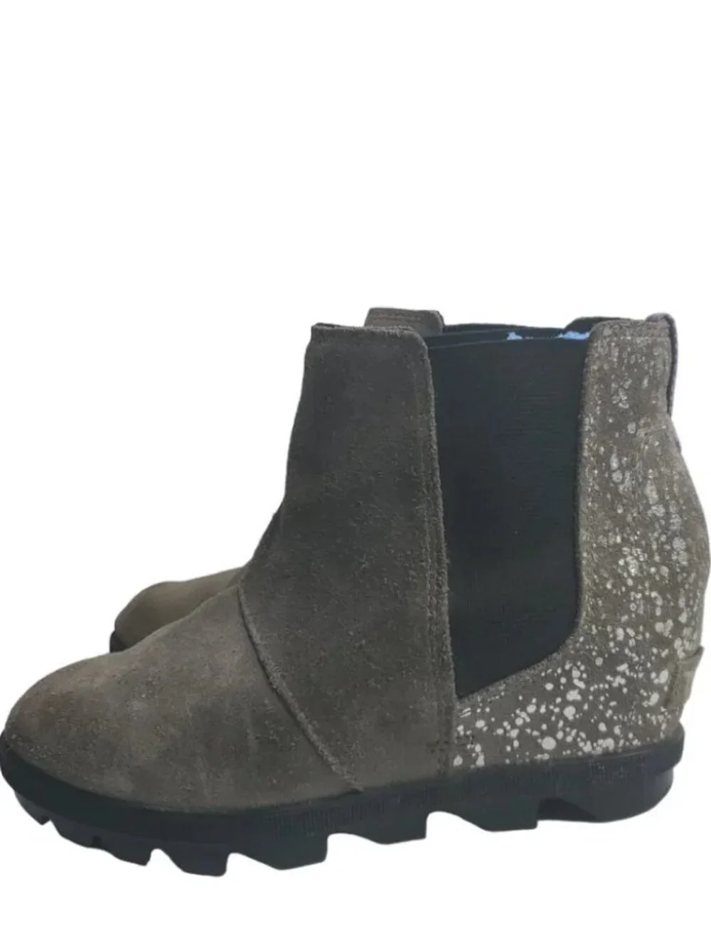 Sorel Girl's Grey Joan Of Arctic Suede Leather Pull-On Winter Booties Size US 4